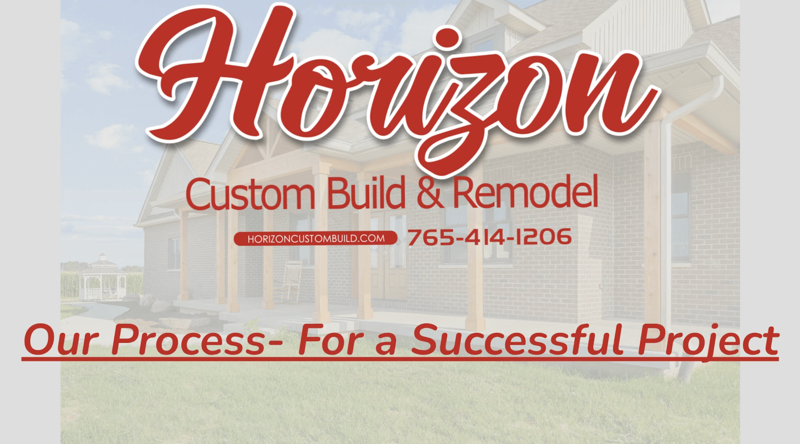 screencap cover of the Our Process Video for Horizon Custom Build